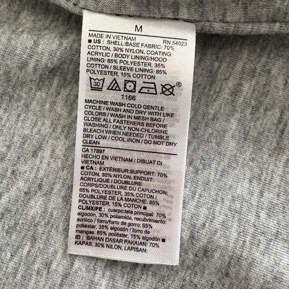 Old Navy Anorak Jacket Green with Gray Lining and Hood Size M - Picture 5 of 6